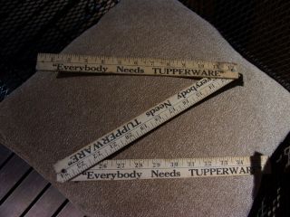 vintage Tupperware old wooden ruler 36 