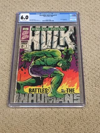 Incredible Hulk Annual 1 Cgc 6.  0 Ow Pages (iconic Steranko Cover),  Magnet