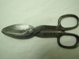 Vintage P & C Brand 7  Tin Snips,  No.  1317 Forged Steel,  Usa.