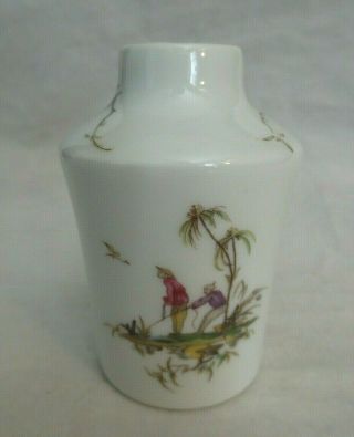 Raynaud & Co.  Limoges Miniature Porcelain Bud Vase (3 ") Asian Design