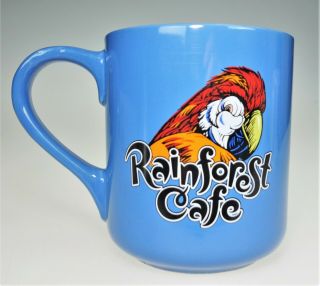 Rainforest Cafe Rio 2000 Rio Parrot Bird Blue Ceramic Coffee Tea Cup Mug 16oz La