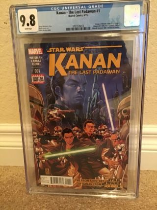 Star Wars Kanan The Last Padawan 1 In A Cgc 9.  8,  This Book Is Fire