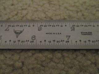 Products Engineering Corp 12 " Machinist Rule Ruler Pec 7512 Tempered Stainless