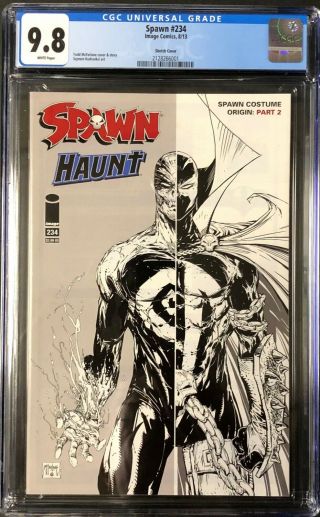 Spawn (1992) 234 Sketch Variant Cgc 9.  8 White Pages (2128266001)