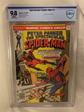 Marvel The Spectacular Spider - Man 1 12/1976 White Cbcs 9.  8