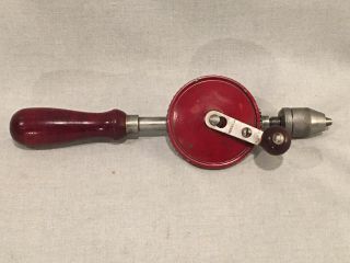 Vintage Eggbeater Style Hand Crank Drill Made In U.  S.  A.