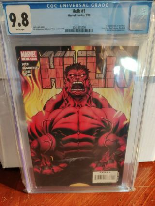 Marvel Comics Hulk 1 First Appearance Red Hulk Cgc 9.  8 Key Comic Book