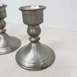 Vintage Pewter Candle Holders by Web 5 Inch Tall Weighted 4 