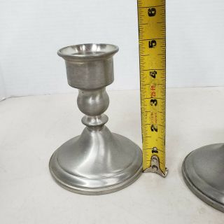 Vintage Pewter Candle Holders by Web 5 Inch Tall Weighted 4 