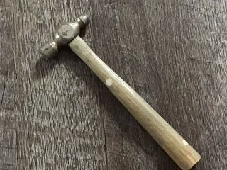 Vintage Wood Wooden Handle Small Ball Peen Hammer