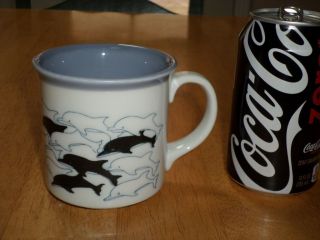 Pod Of Dolphins,  3 - D Graphics,  Ceramic Coffee Cup / Mug,  Vintage