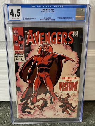 Avengers 57 Cgc 4.  5 First Vision