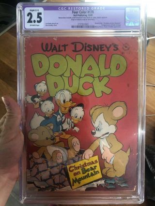 Four Color 178 (uncle Scrooge 1st Appearance) 2.  5 Cgc - Dell 1947 Donald Duck