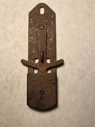 Antique Jail Cell Door Lock Patent Date June 9 1895,  Unique Lock