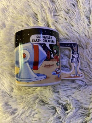 Vtg 1988 Looney Tunes Bugs Bunny & Martian " Surrender Earth Creature " Mug