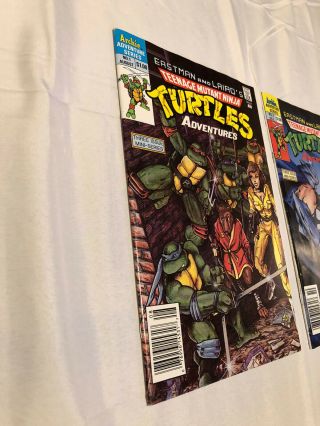 Teenage Mutant Ninja Turtles Adventures 1 2 Archie Comics 1988 Newsstand 3