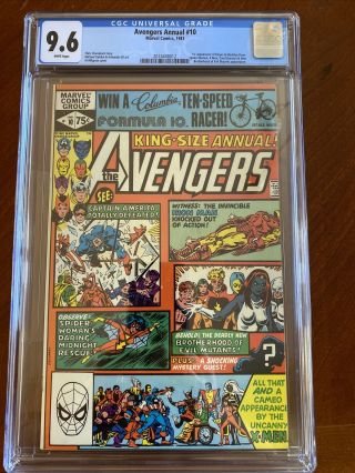Marvel Avengers Annual 10 1st Rogue & Madelyn Pryor Cgc 9.  6 White Pages Nm,