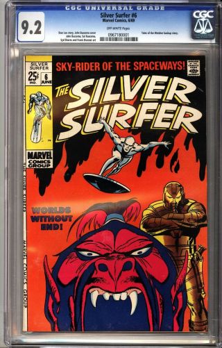 Silver Surfer 6 Cgc 9.  2 Oww Tales Of The Watcher Backup Story
