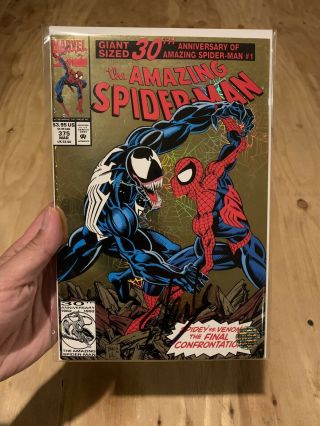 The Spider - Man 375 (1993,  Marvel) Stan Lee Signed Auto Venom