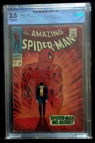 Spider - Man 50 - Cbcs 2.  5 Gd,  1st Kingpin (wilson Fisk) - 1967 Marvel