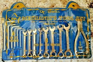 Vintage Oxwall 15 Pc Mechanics Tool Set – Made In Usa – Plier & Wrenches