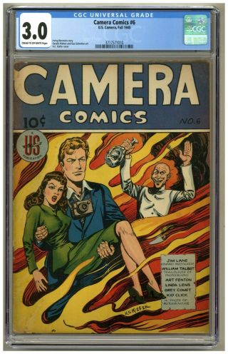Camera Comics 6 (cgc 3.  0) C - O/w Pages; 1945; Only One Graded Higher (j 3346)