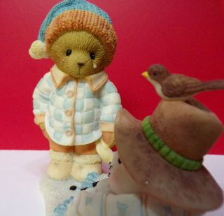 Cherished Teddies YOU ' VE MELTED MY HEART Snowman & Ashton Figurine 2