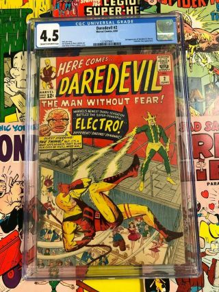 Daredevil 2 Cgc 4.  5 Vg,  Marvel Comics 1964 Ff Appearance Joe Orlando Vince