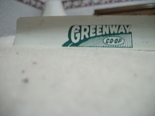 Vintage Lufkin Greenway Co - Op Advertising Metal Snap Rule Roll Up Yard Stick