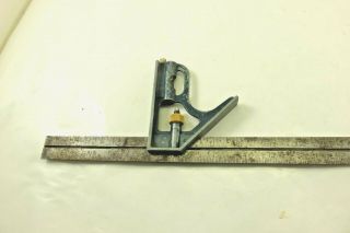 VINTAGE STANLEY 12 INCH METAL COMBINATION SQUARE 1222 1/2 A 2