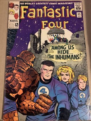 Fantastic Four 45 (1965,  Marvel) 1st App The Inhumans Fn