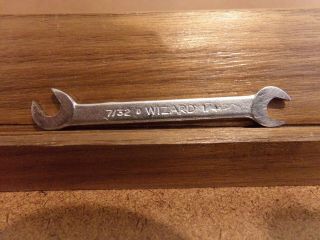 Vintage Usa Wizard 7/32 " X 1/4 " Double Open End Wrench