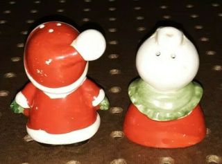 Vintage Santa Mrs Claus Salt and Pepper Shakers Lefton 3