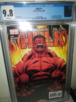 Hulk 1 (mar 2008,  Marvel) Cgc 9.  8 First Red Hulk