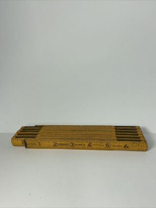 Vintage Stanley No.  86e - M Folding Wood Ruler,  72  Metric Usa Rare Tool