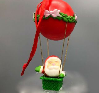 Santa In A Hot Air Balloon Christmas Ornament