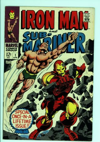 Iron Man & Sub - Mariner 1 - Silver Age Key - 9.  2 Nm -