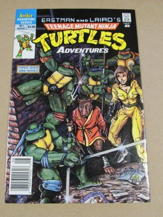 1988 Teenage Mutant Ninja Turtles Adventures 1 Newsstand Variant Eastman
