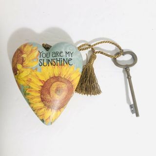 Studio By Demdaco Art Heart You Are My Sunshine With Key To Heart Sunflowers