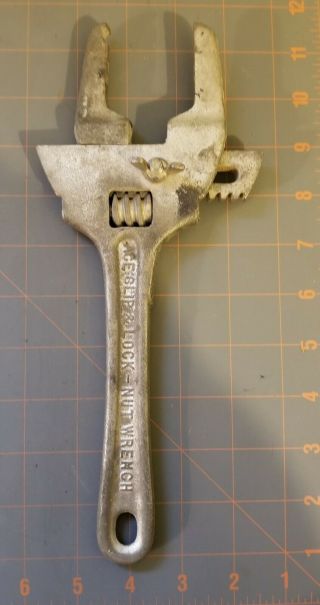 Vintage Covers Co.  Bedford,  Ohio Ace Slip & Lock Nut Wrench Plumbing Tool