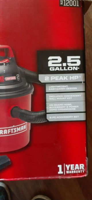 Craftsman shop vacuum and extension cords 3