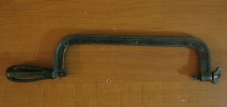 Vintage Early 2 - Way Cast Iron Star 8 Hack Saw Frame Metal Handle