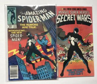 The Spider - Man 252,  Secret Wars 8 2 Keys 1st Black Costume 1st Symbiote