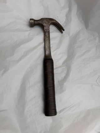 Antique Hammer.  Estwing 16 Oz.  Stacked Leather Handle.