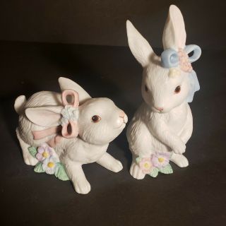 Ceramic Bunnies Home Interiors Bunny Blossoms 1444