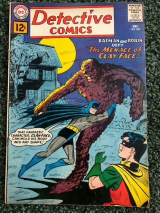 Dec 1961 Detective Comics 298 1st Silver Age Clayface Batman The Animated Series