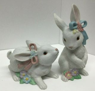 Home & Garden Vintage Bunny Blossoms 1444 Set Of 2 Figurines