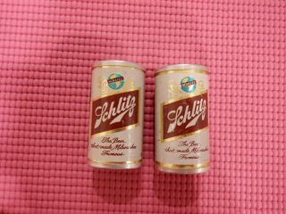 Vintage Schlitz Salt And Pepper Shakers Miniature Beer Cans 2.  25 " Retro