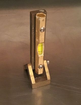 Vintage Brass Level Freestanding Small Carpenters Tool