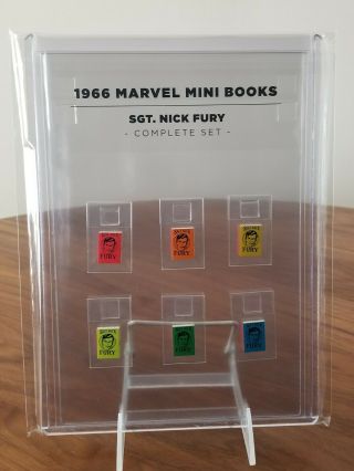 1966 Marvel Mini Books Sgt.  Nick Fury Set Of 6 Colors In Clear Display
